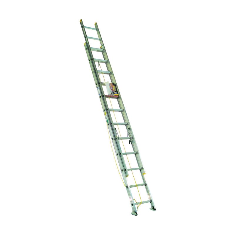 Werner D1224-2 Extension Ladder, 23 ft H Reach, 225 lb, Aluminum 24 Ft