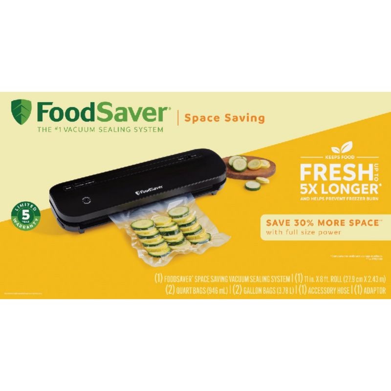 FoodSaver Space-Saving Vacuum Sealer with Bags & Roll
