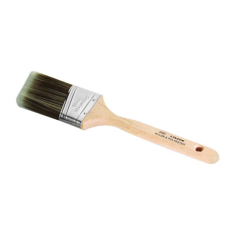 Linzer 2853-2 Paint Brush, 2 in W, 2-3/4 in L Bristle, Nylon/Polyester Bristle, Sash Handle Natural Handle