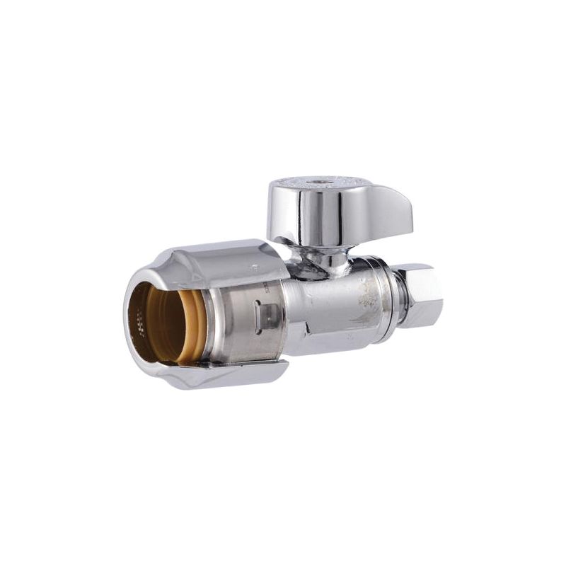 SharkBite Max UR23337 Ball Valve, 1/2 x 1/4 in Connection, Push-to-Connect x Compression, 125 psi Pressure