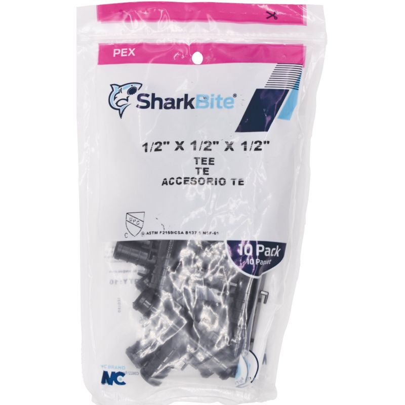 SharkBite Poly-Alloy Barb PEX Tee 1/2 In. X 1/2 In. X 1/2 In. Barb