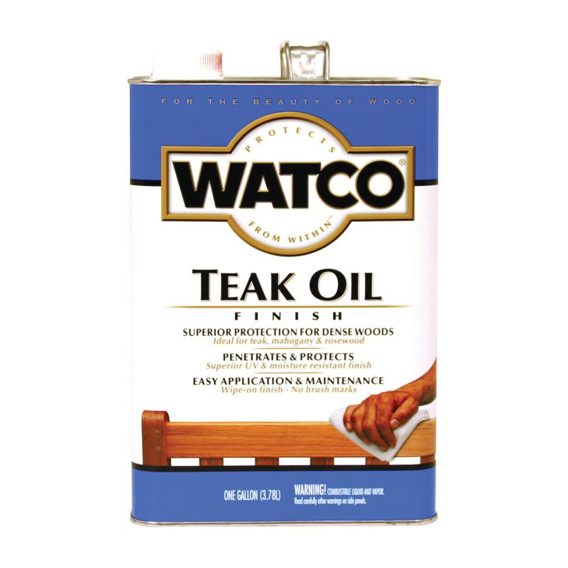 Watco 242225 Teak Oil Finish, Clear, Liquid, 1 gal, Can Clear (Pack of 2)