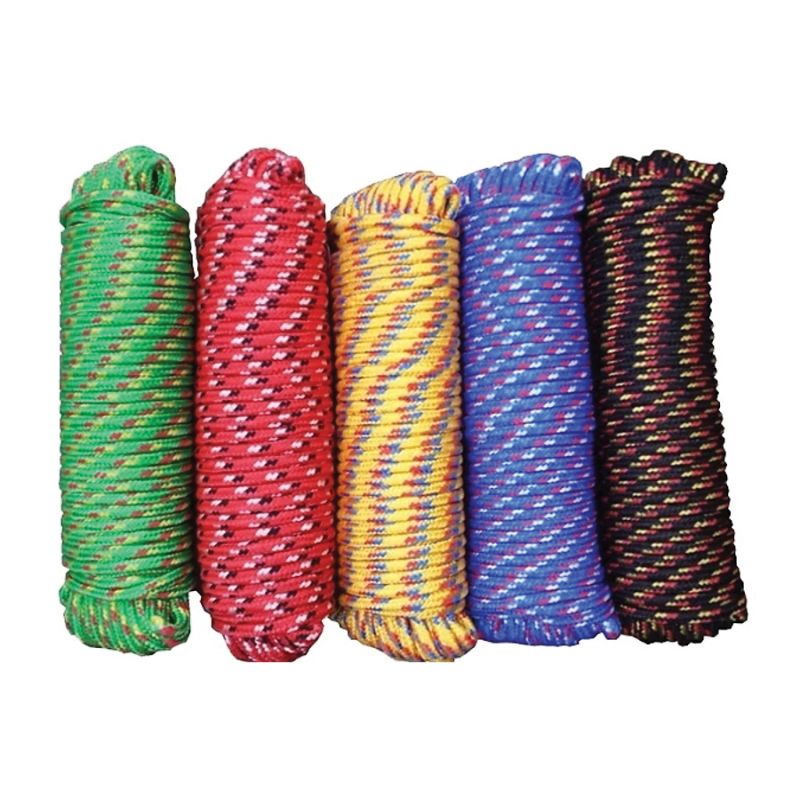 BARON 52807 Rope, 1/4 in Dia, 100 ft L, 50 lb Working Load, Polypropylene, Assorted Assorted