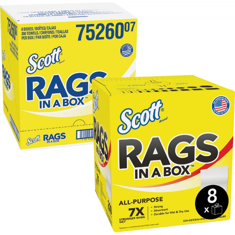 Scott Rags In A Box Various, White