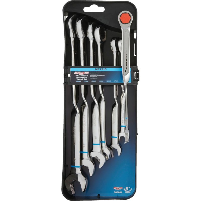 Channellock 7-Piece Metric Twist Ratcheting Combination Wrench Set