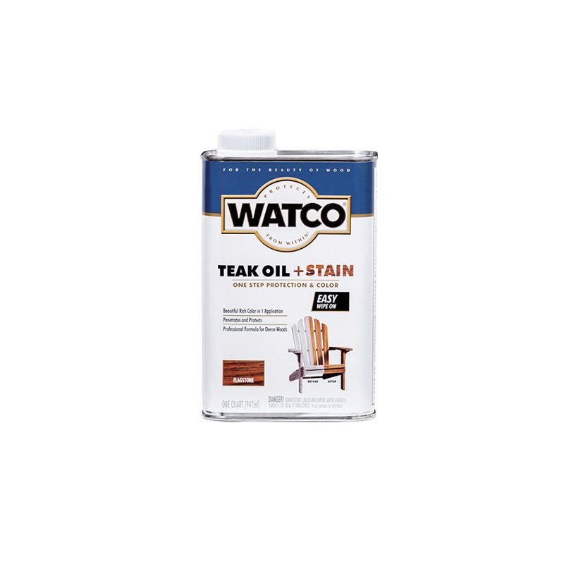 Watco 348758 Oil and Stain, Warm Glow, Flagstone, Liquid, 1 qt, Can Flagstone