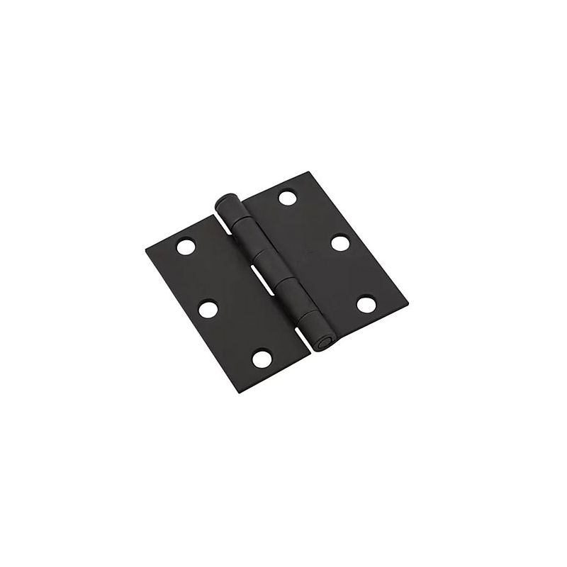 National Hardware N830-424 Door Hinge, Steel, Removable Pin, Mortise Mounting, 50 lb Black