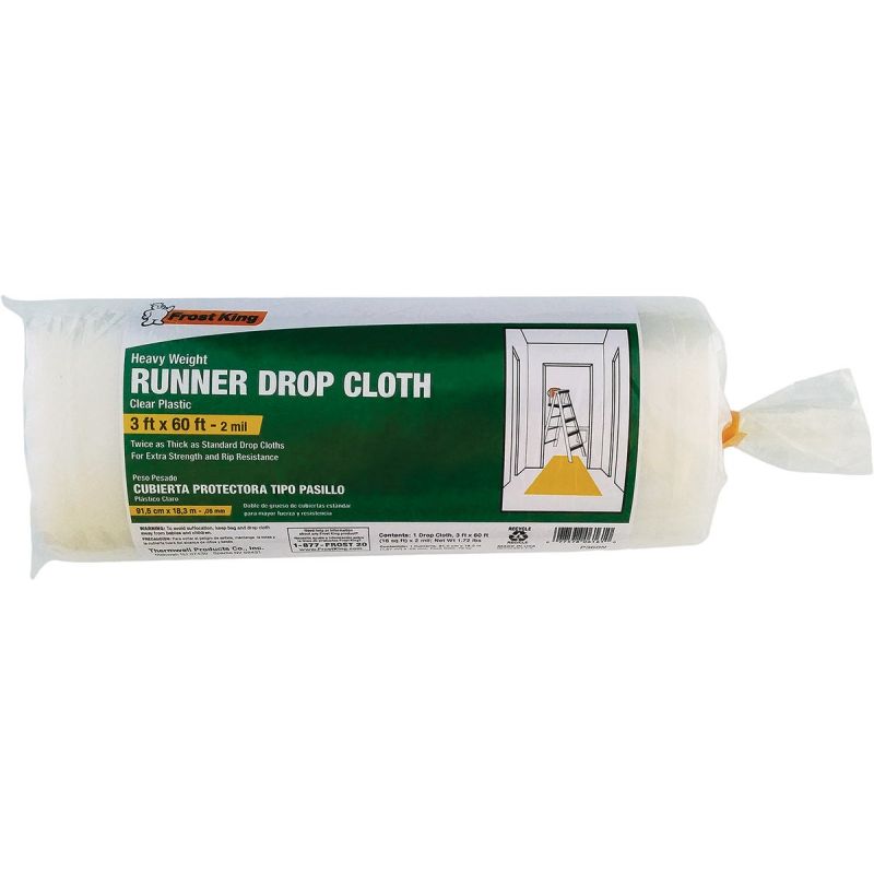 Frost King Runner Drop Cloth Clear