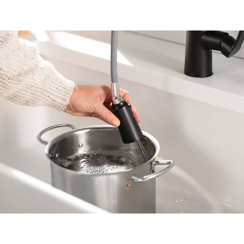 Moen Edwyn Single Handle Pull-Down Kitchen Faucet with Soap Dispenser Modern