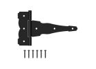 National Hardware N166-012 Decorative T-Hinge, Steel, Black, Screw Mounting Black