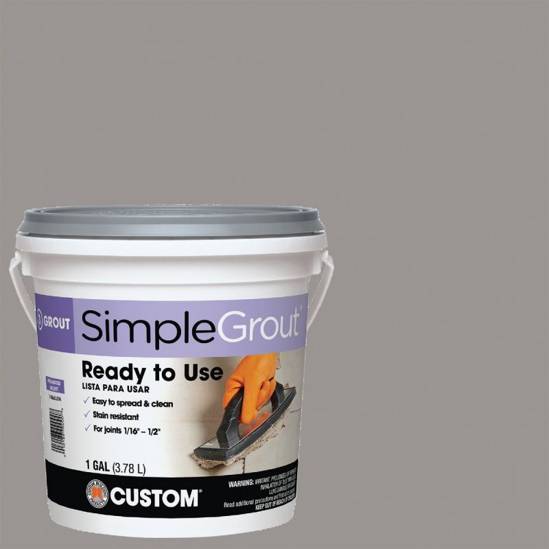 Custom Building Products Simplegrout Tile Grout Gallon, Delorean Gray