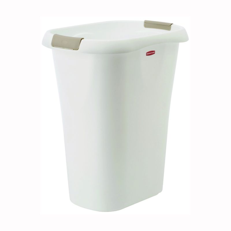 Rubbermaid 5L60 FG5L6000WHT Waste Basket, 32 qt Capacity, Plastic, White, 19 in H 32 Qt, White