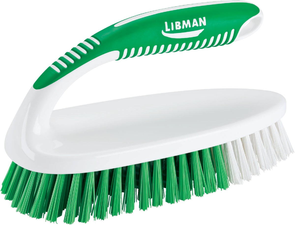 Libman 7 In. Polymer Sanoprene Bristle Contoured Grip Scrub Brush
