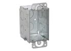 Raco 560 Switch Box, 1-Gang, 1-Outlet, 8-Knockout, 1/2 in Knockout, Steel, Gray, Galvanized, Thread Gray