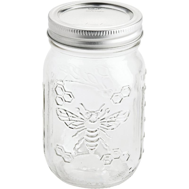 Glass Canning Jars with Lids, 16 oz.