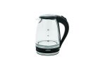Salton GK1831 Compact Cordless Electric Kettle, 1.5 L Capacity, Glass/Stainless Steel, On/Off Switch Control 1.5 L