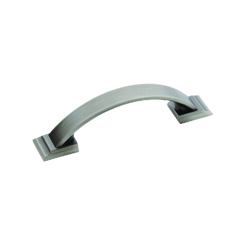 Amerock Candler Series BP29349AS Cabinet Pull, 4-3/8 in L Handle, 3/4 in H Handle, 1-1/8 in Projection, Zinc Transitional
