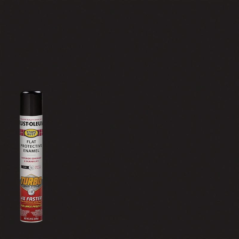 Rust-Oleum Stops Rust Turbo Spray Paint Black, 24 Oz.