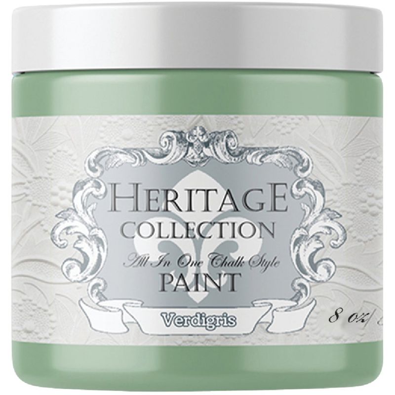 Heirloom Traditions Heritage Collection All-In-One Chalk Style Paint Verdigris, 8 Oz.