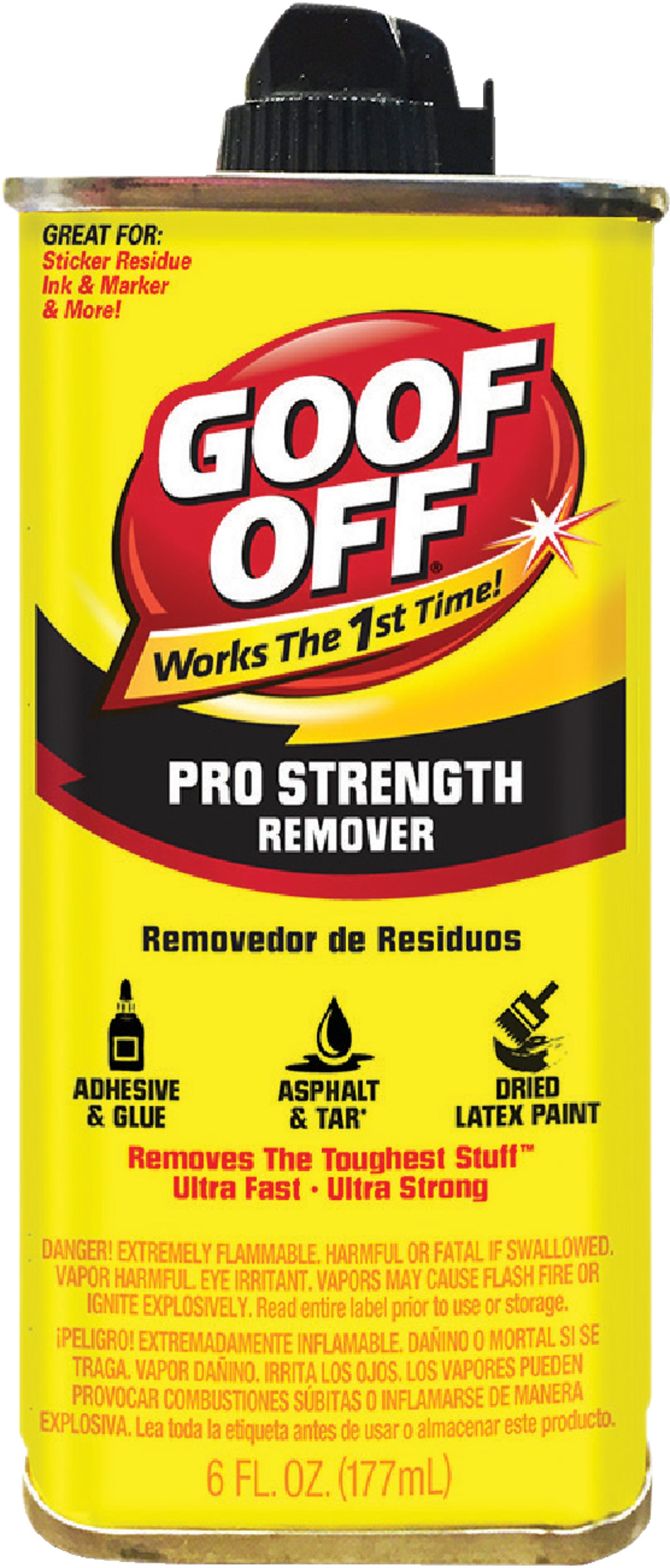  Goof Off Super Glue Remover - 4 oz. can, Yellow (FG678