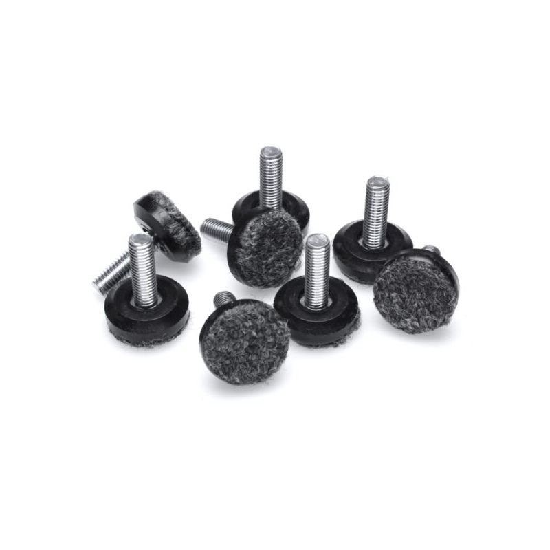 Set of 8, 1-1/8&quot; (28mm) Round M8 Threaded Glides with Marine Grade Berber – CB5014