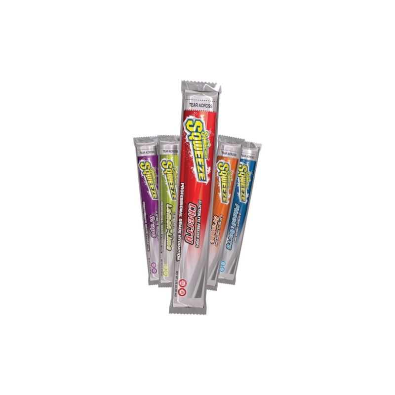 Sqwincher X352-W7600 Electrolyte Freezer Pop, Cherry, Grape, Lemon, Mixed Berry, Orange Flavor, 3 oz Pack (Pack of 15)