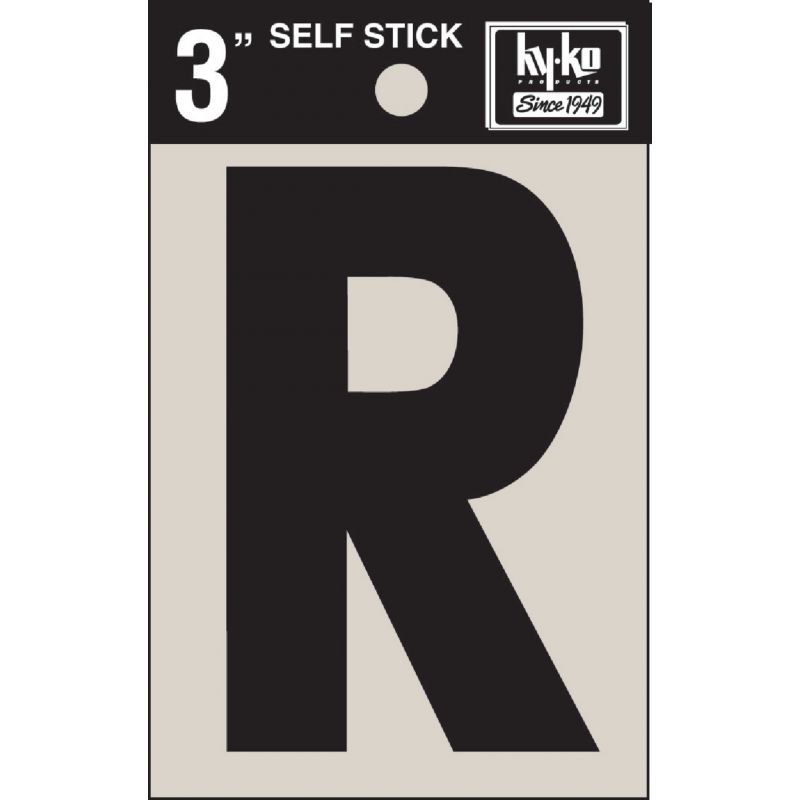 Hy-Ko 3 In. Self-Stick Letters Black, Non-Reflective (Pack of 10)