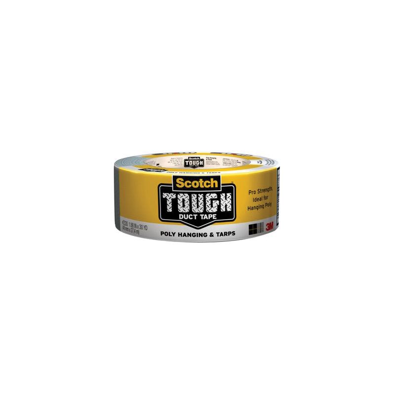 Scotch 2330-C Duct Tape, 30 yd L, 1.88 in W, Vinyl Backing, Gray Gray