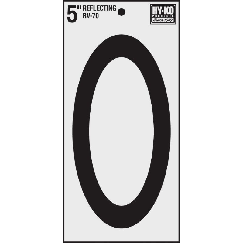Hy-Ko 5 In. Reflective Numbers Black, Reflective (Pack of 10)