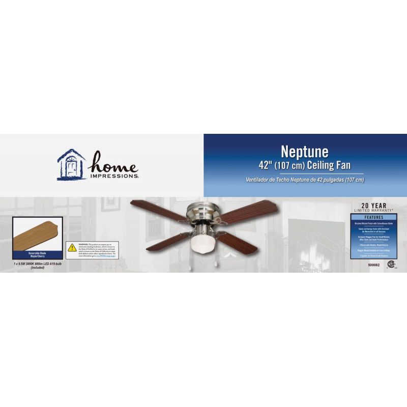 Home Impressions Neptune 42 In. Ceiling Fan