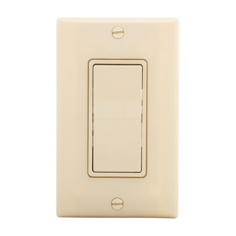 Eaton 7501V-10-L Decorator Switch, 15 A, 120/277 V, Ivory Ivory