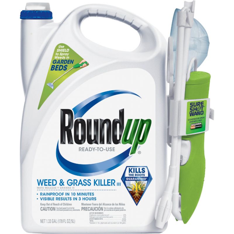 Roundup Weed &amp; Grass Killer III 1.33 Gal., Wand Sprayer