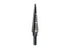 Milwaukee 48-89-9212 Step Drill Bit, 7/8 to 1-3/8 in Dia, 3-1/16 in OAL, Straight Flute, 2-Flute, 1/4 in Dia Shank