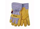 Kinco 1927-C Protective Gloves with Safety Cuff, Wing Thumb, Blue/Tan Blue/Tan