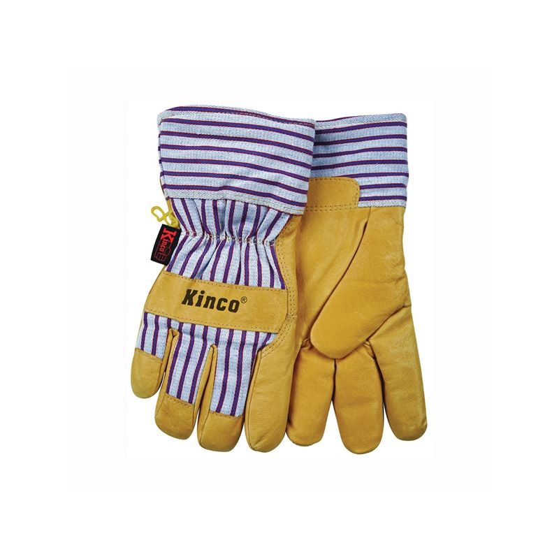 Kinco 1927-C Protective Gloves with Safety Cuff, Wing Thumb, Blue/Tan Blue/Tan