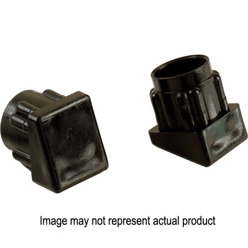 Shepherd Hardware 9207 Inside Leg Tip, Round, Plastic, Black, 7/8 in Dia Black
