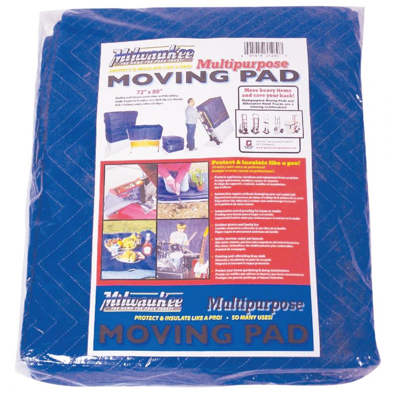 Milwaukee Multipurpose Moving Blanket 72 In. W X 80 In. L, Blue