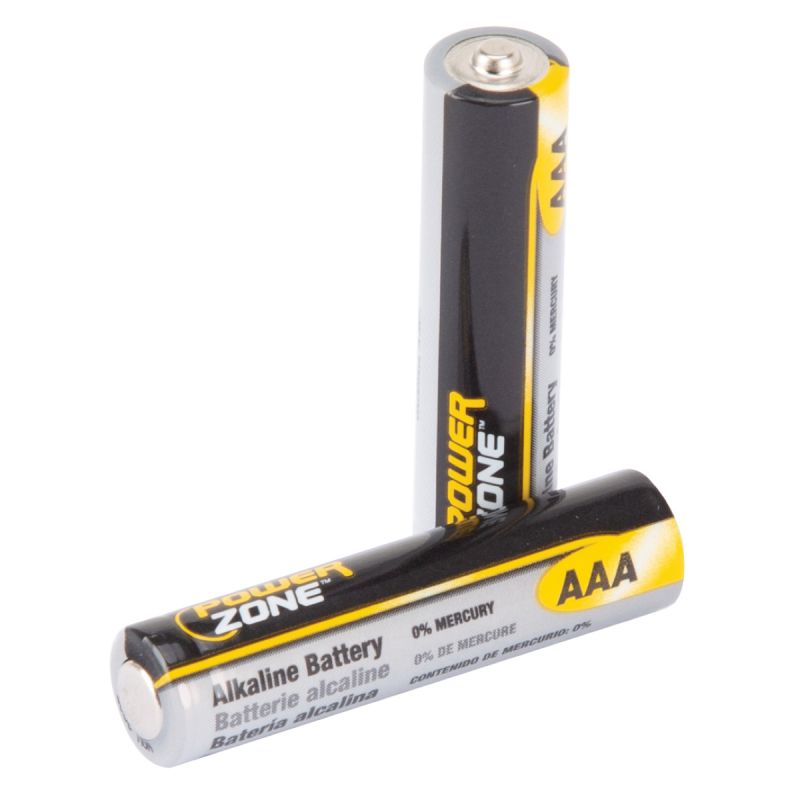 PowerZone LR03-24P Battery, 1.5 V Battery, AAA Battery, Zinc, Manganese Dioxide, and Potassium Hydroxide
