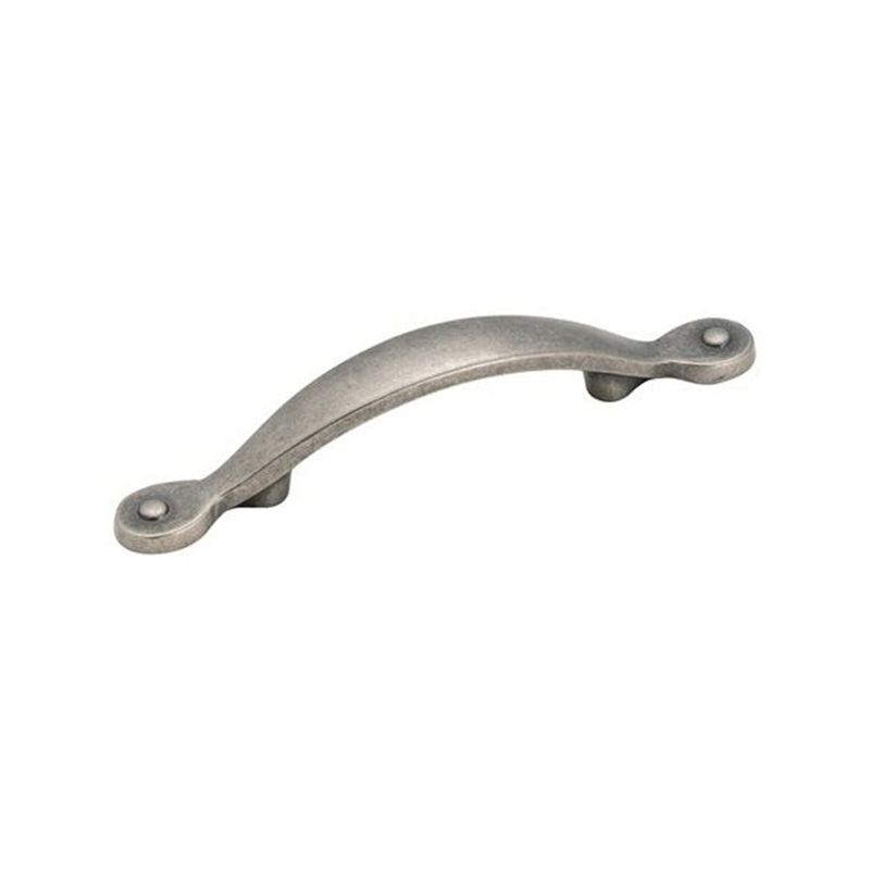 Amerock Inspirations Series BP1590WN Cabinet Pull, 5-1/2 in L Handle, 1 in Projection, Zinc, Weathered Nickel