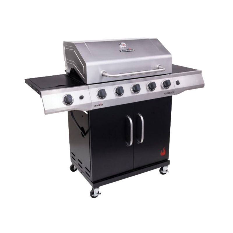 Char-Broil 463458021 Gas Grill with Chef&#039;s Tray, Liquid Propane, 2 ft 4 in W Cooking Surface, Steel Black/Silver