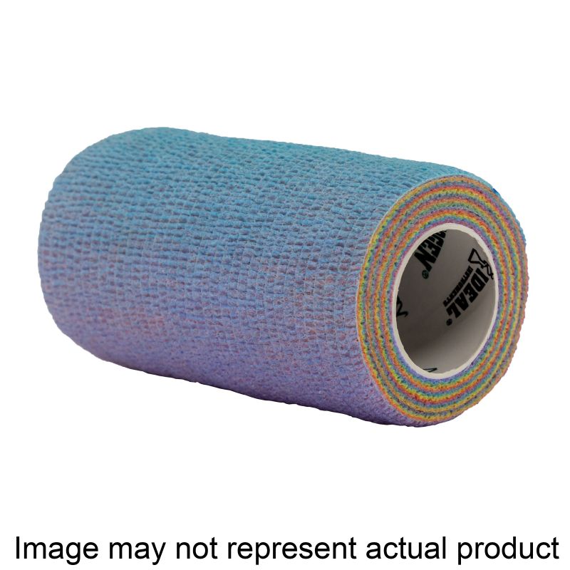 SyrFlex TA3400TEALP-4P Cohesive Flexible Bandage, 5 yd L, 4 in W, Fabric Bandage, Teal Teal