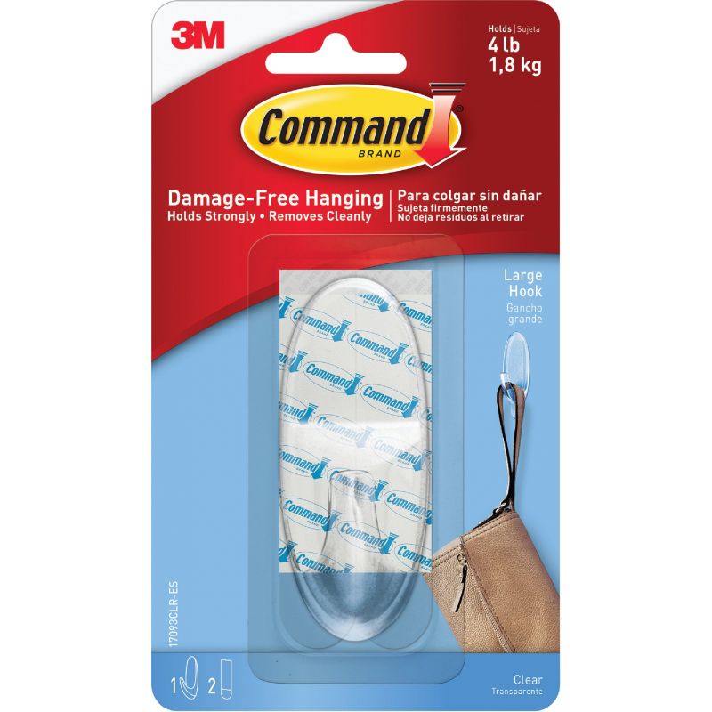 Command Clear Adhesive Hook Clear
