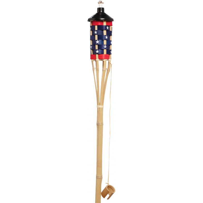 Outdoor Expressions American Flag Patio Torch Natural (Pack of 12)