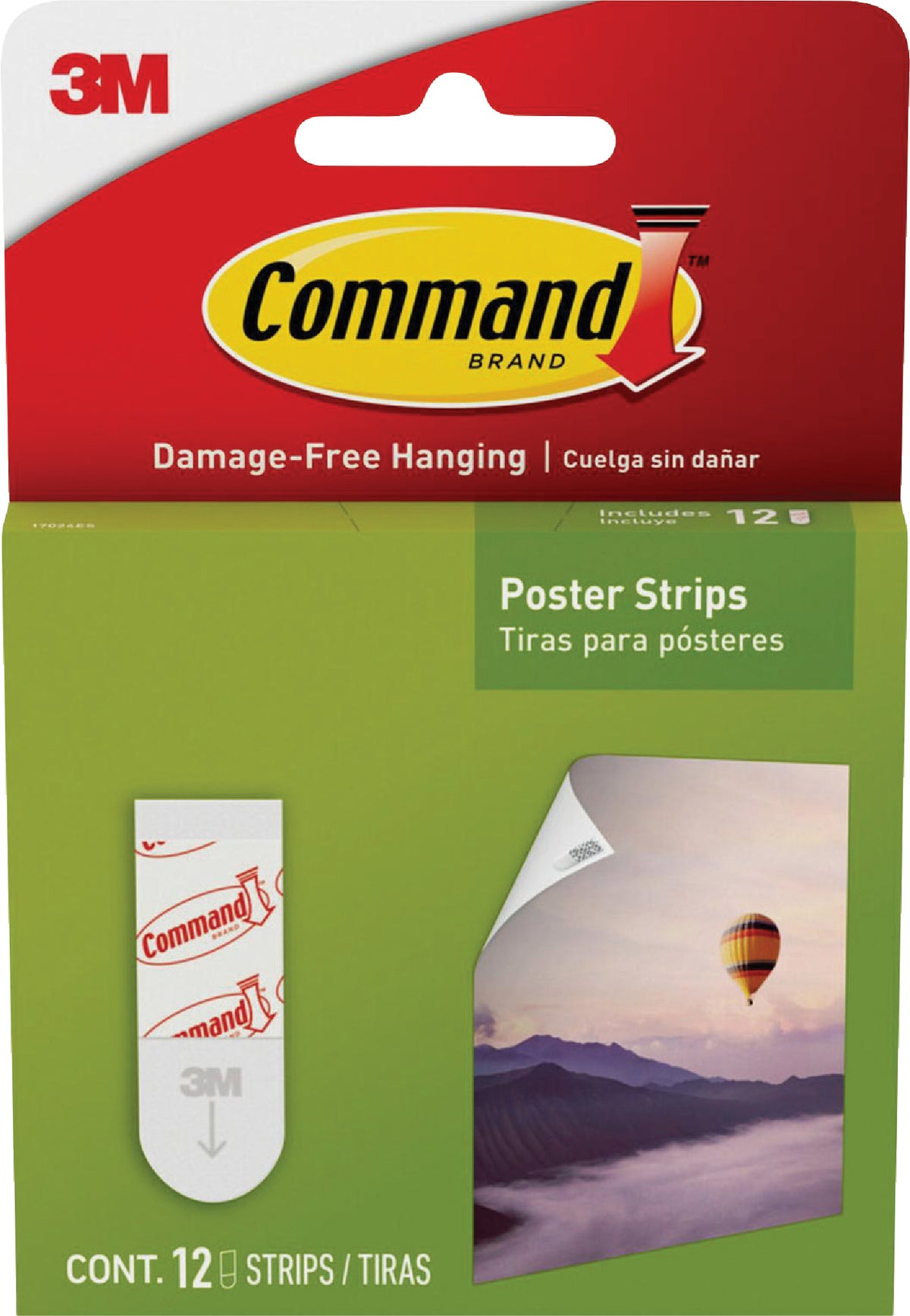 3M Command Strips: Small Poster Strips (White) *12 strips