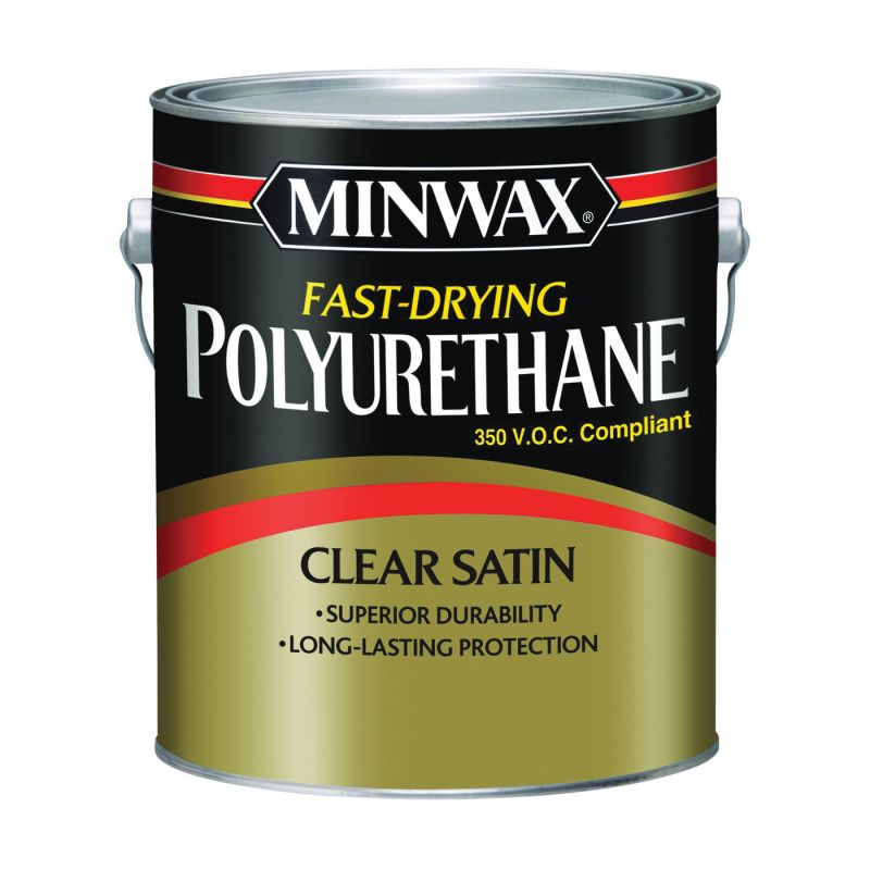 Minwax 319020000 Polyurethane, Liquid, Clear, 1 gal, Can Clear