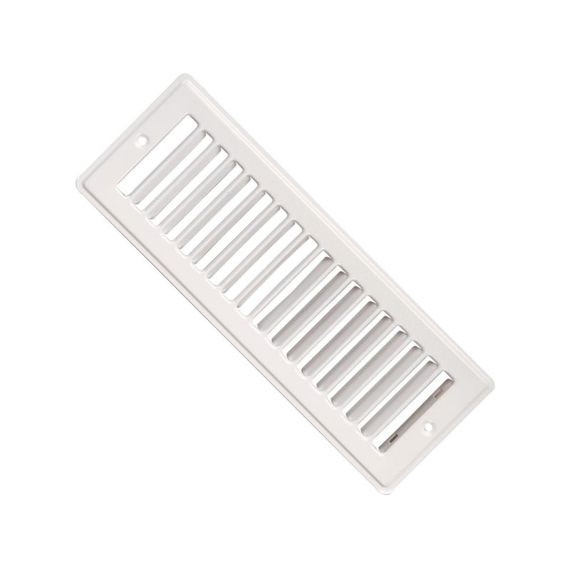 Imperial RG1270-A Toe Space Grille, 2-1/4 in L, 12 in W, Steel, White White