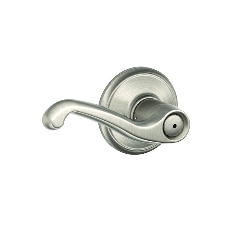 Schlage F Series F40FLA619 Privacy Lever, Mechanical Lock, Satin Nickel, Metal, Residential, 2 Grade