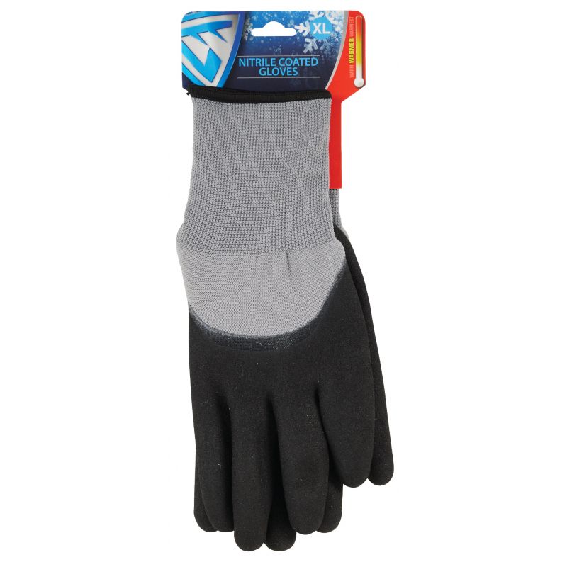 West Chester Protective Gear Sandy Nitrile Dipped Thermal Work Gloves XL, Black &amp; Gray