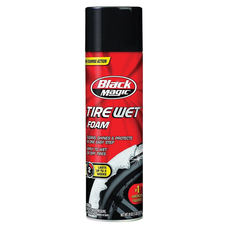 Black Magic 800002220/22145 Tire Wet Foam, 18 oz Aerosol Can, Liquid, Cherry Opaque White
