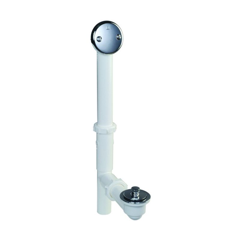 Keeney 65AWK Roller Ball Bath Drain Assembly, Plastic, White, For: All Standard Size Tubs White